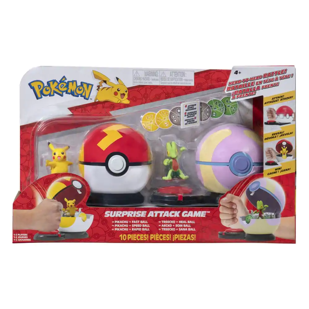 Pokémon Surprise Attack Hra Pikachu (samica) s Fast Ball vs. Treecko s Heal Ball produktová fotografia