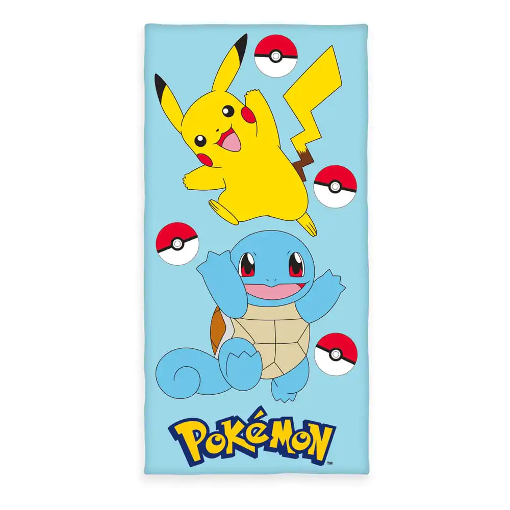 Pokemon Velour Pikachu & Squirtle osuška 75 x 150 cm produktová fotografia