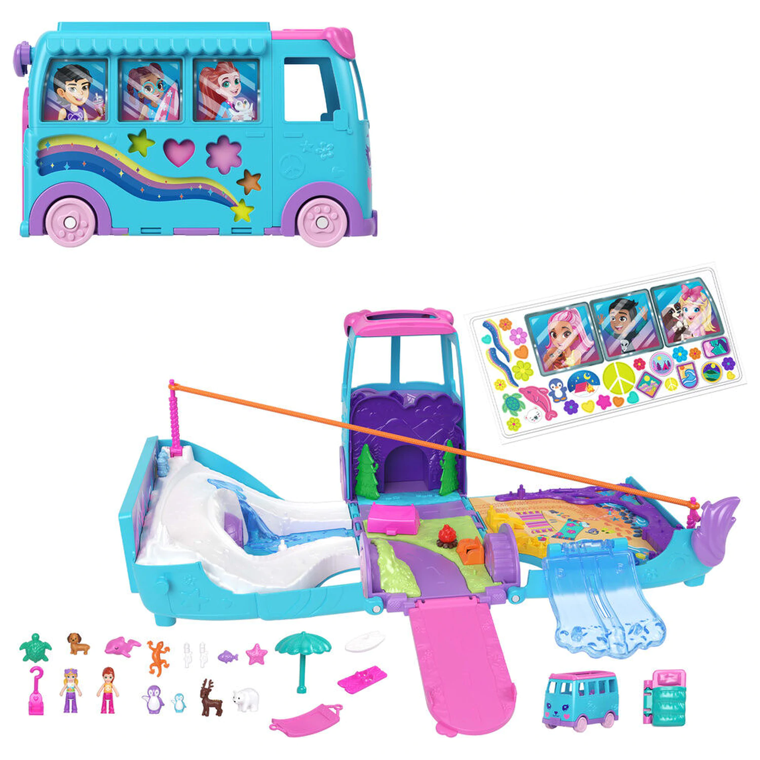 Polly Pocket Animal Adventure Van súprava na hranie produktová fotografia