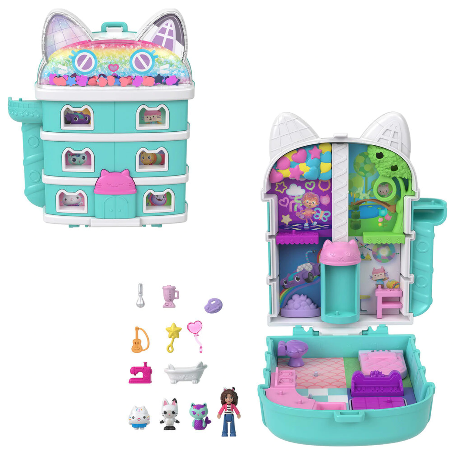 Polly Pocket Gabbys Dollhouse truhlica hrací set produktová fotografia