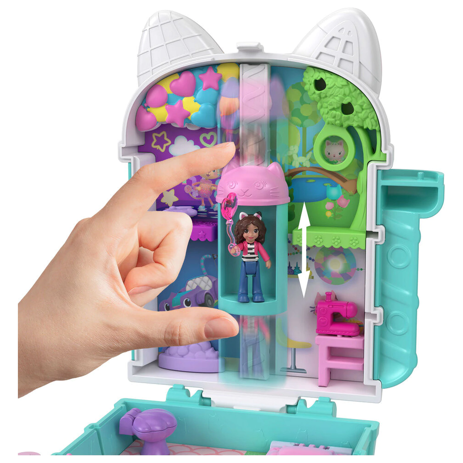Polly Pocket Gabbys Dollhouse truhlica hrací set produktová fotografia