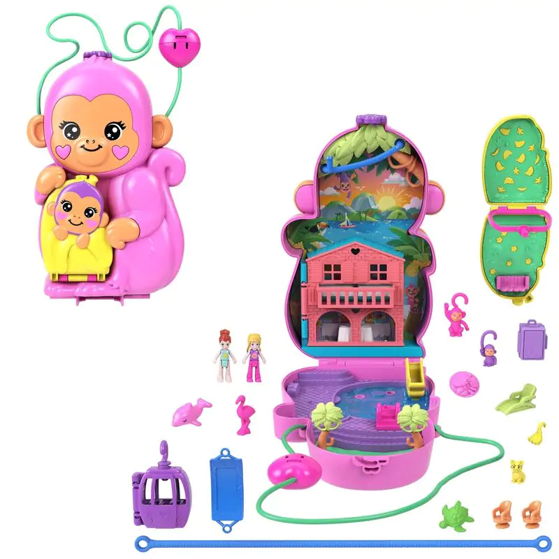 Polly Pocket Mama monkey and baby bag playset termékfotó