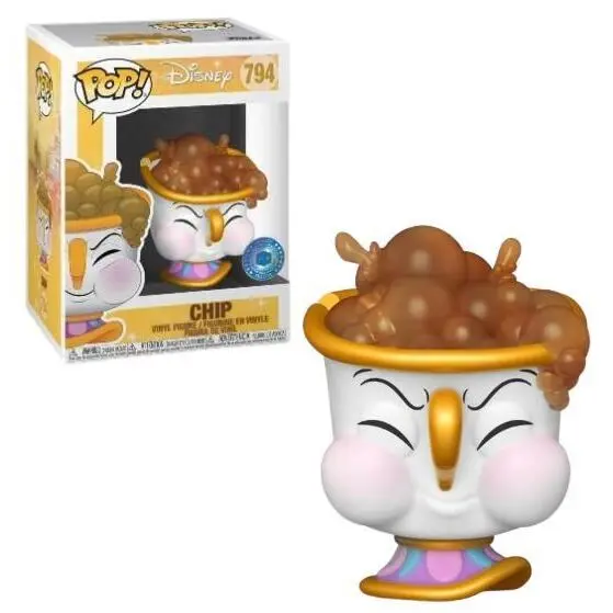 Beauty and the Beast POP! Disney Vinyl figúrka Chip W/Bubbles 9 cm termékfotó