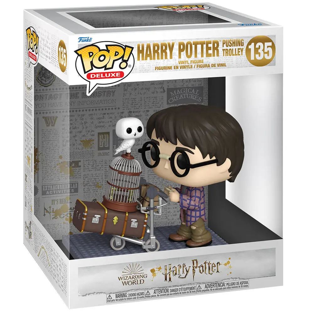 Harry Potter POP! Deluxe Vinyl figúrka Harry tolja a kocsit 9 cm termékfotó