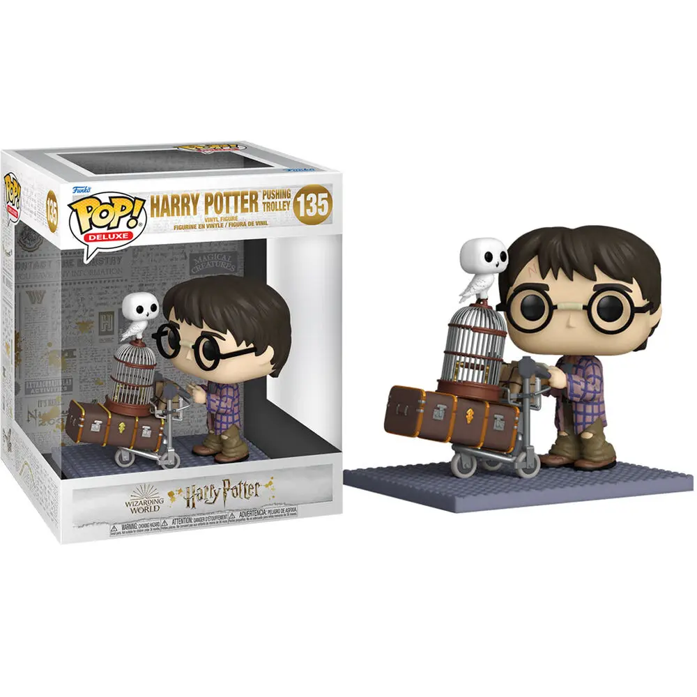 Harry Potter POP! Deluxe Vinyl figúrka Harry tolja a kocsit 9 cm termékfotó