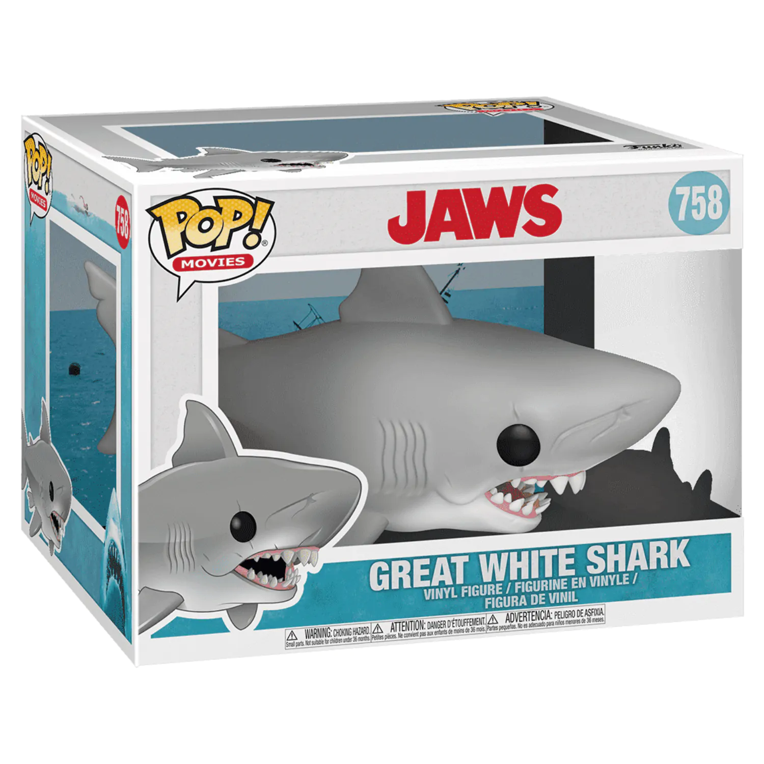 Jaws Oversized POP! Movies Vinylová figúrka Jaws 15 cm produktová fotografia