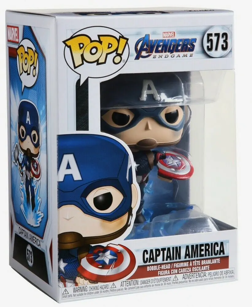 Avengers: Endgame POP! Movies Vinyl Figúrka Captain America törött pajzzsal és Mjölnir-rel 9 cm termékfotó