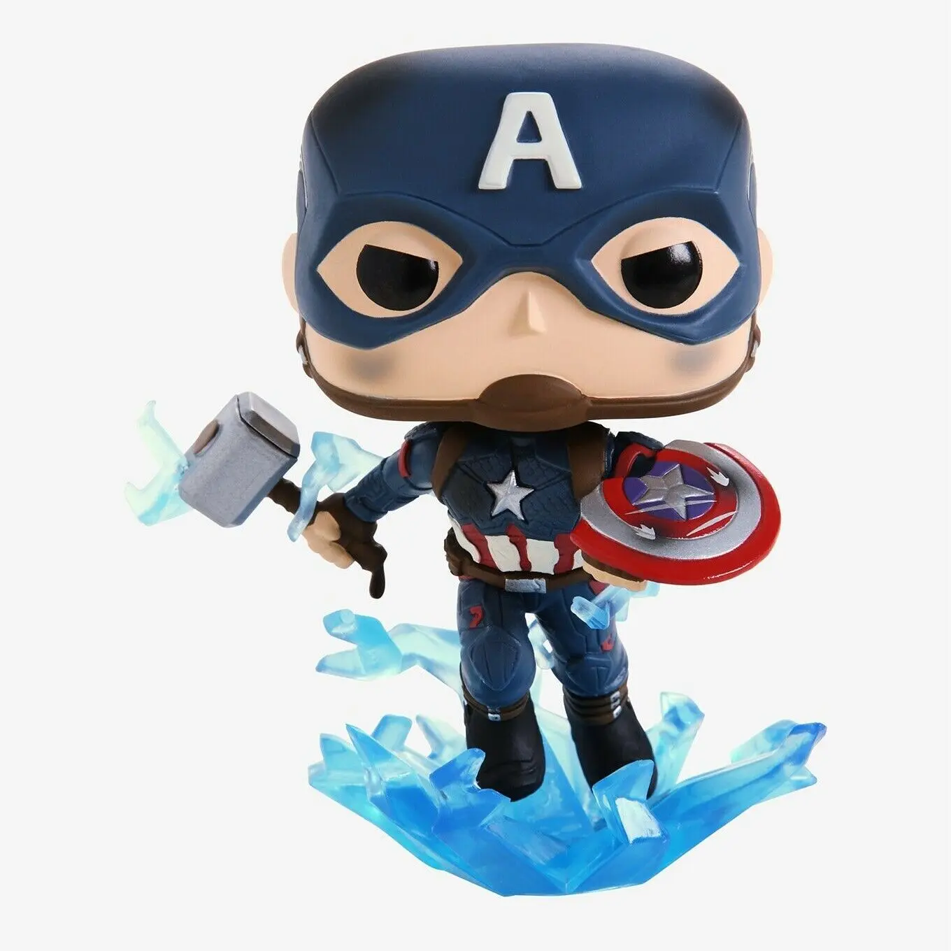 Avengers: Endgame POP! Movies Vinyl Figúrka Captain America törött pajzzsal és Mjölnir-rel 9 cm termékfotó