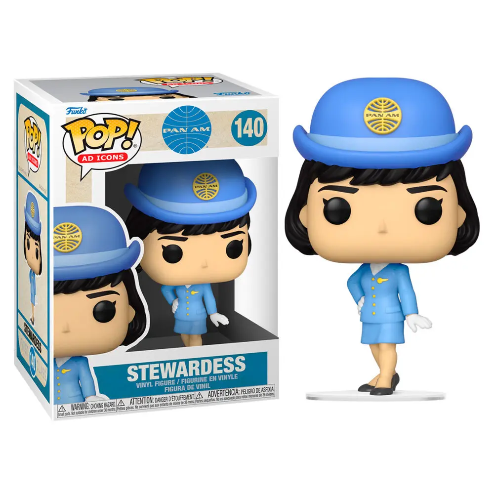 Pan Am POP! Ad Icons Vinyl Figurka légikisasszony táskánélkül 9 cm [SÉRÜLT CSOMAGOLÁS] termékfotó