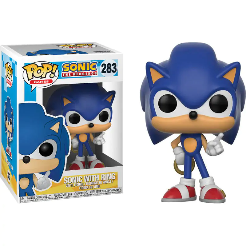 Sonic The Hedgehog POP! Games vinylová figúrka Sonic (Ring) 9 cm termékfotó