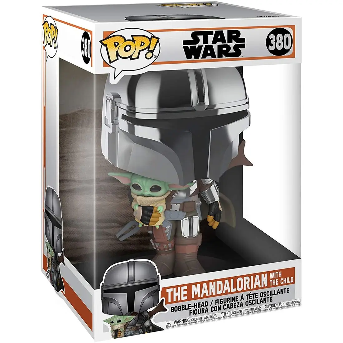 Star Wars The Mandalorian Super Sized POP! Vinyl figúrka The Mandalorian drží The Child-t 25 cm termékfotó