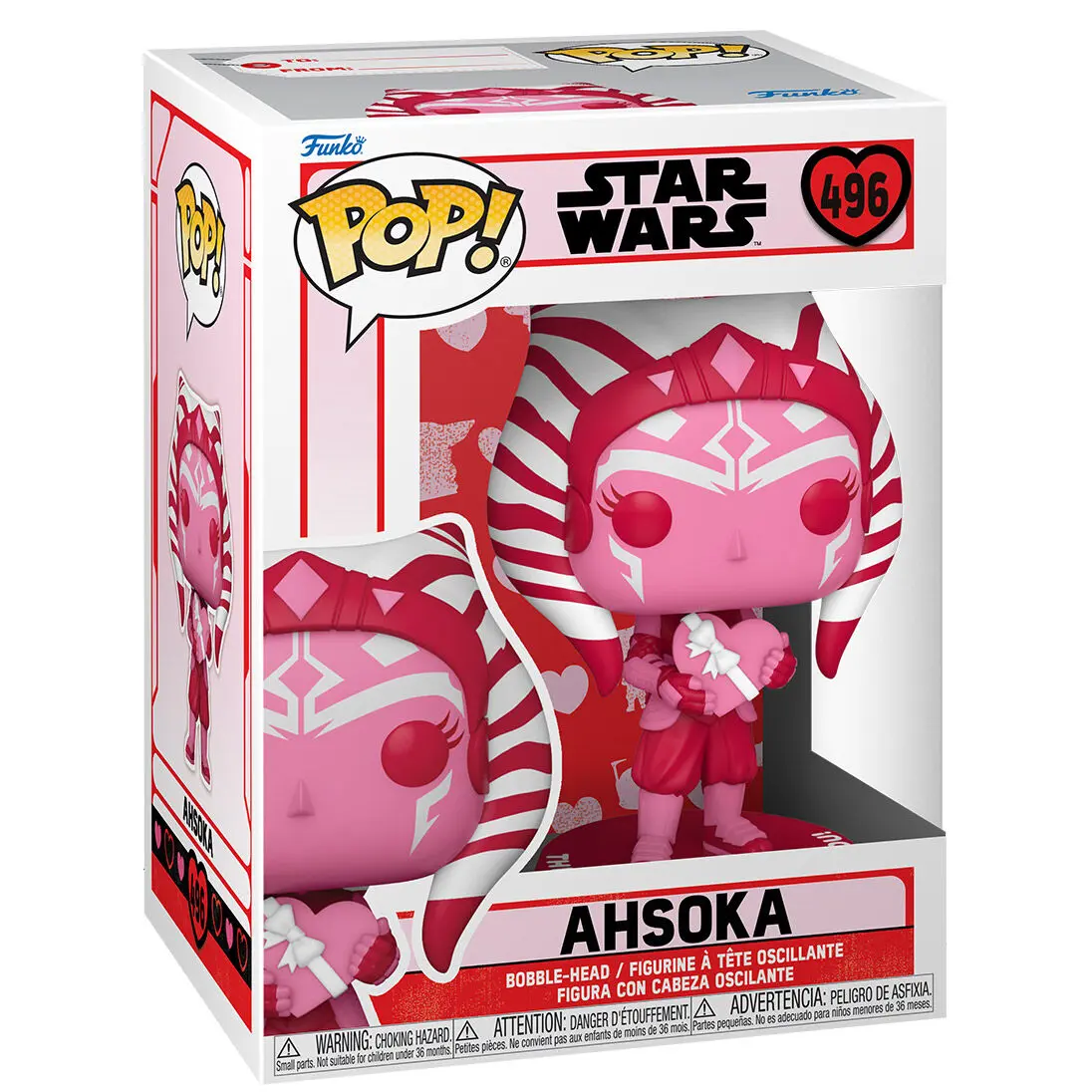 Star Wars Valentines POP! Star Wars Vinyl figúrka Ahsoka 9 cm termékfotó