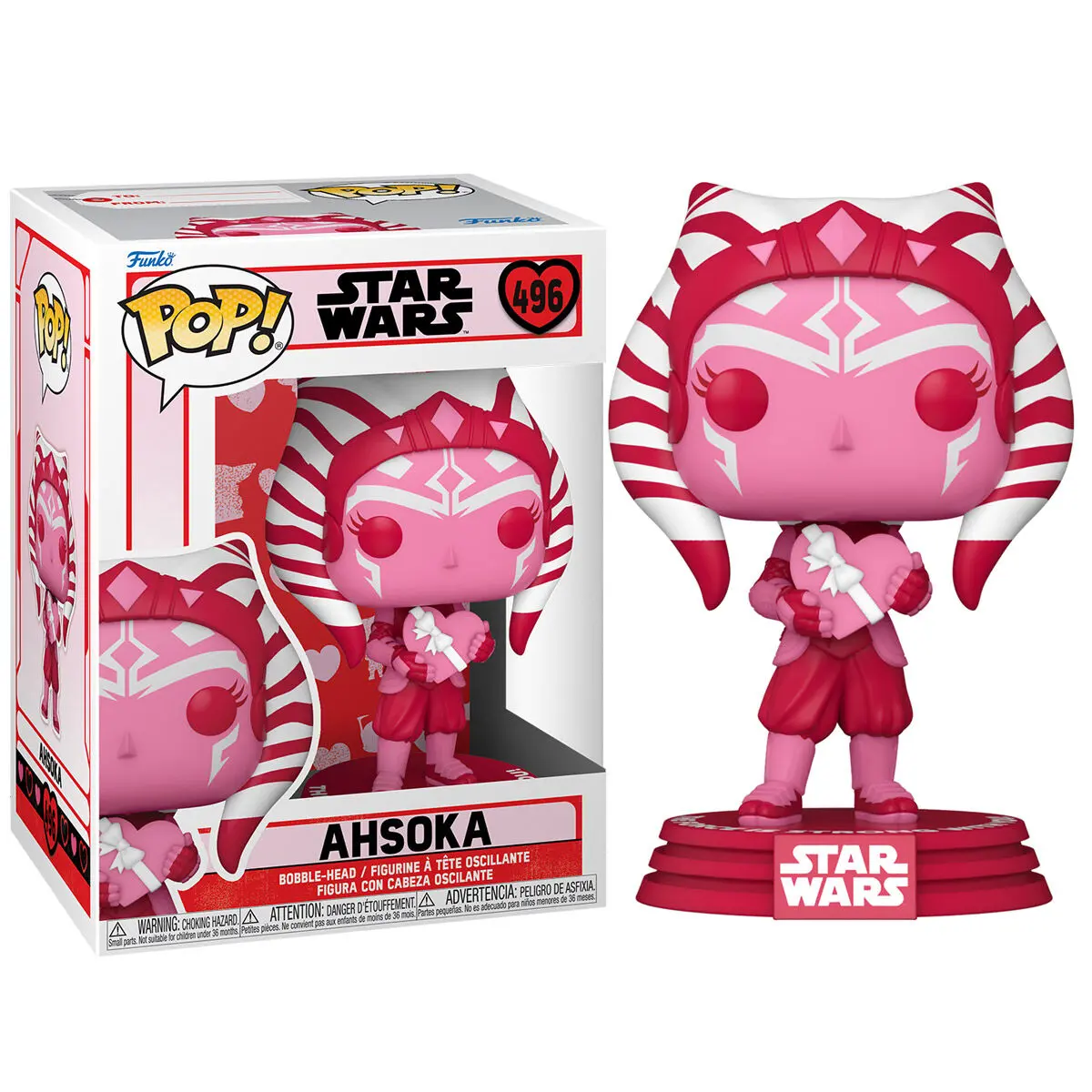 Star Wars Valentines POP! Star Wars Vinyl figúrka Ahsoka 9 cm termékfotó