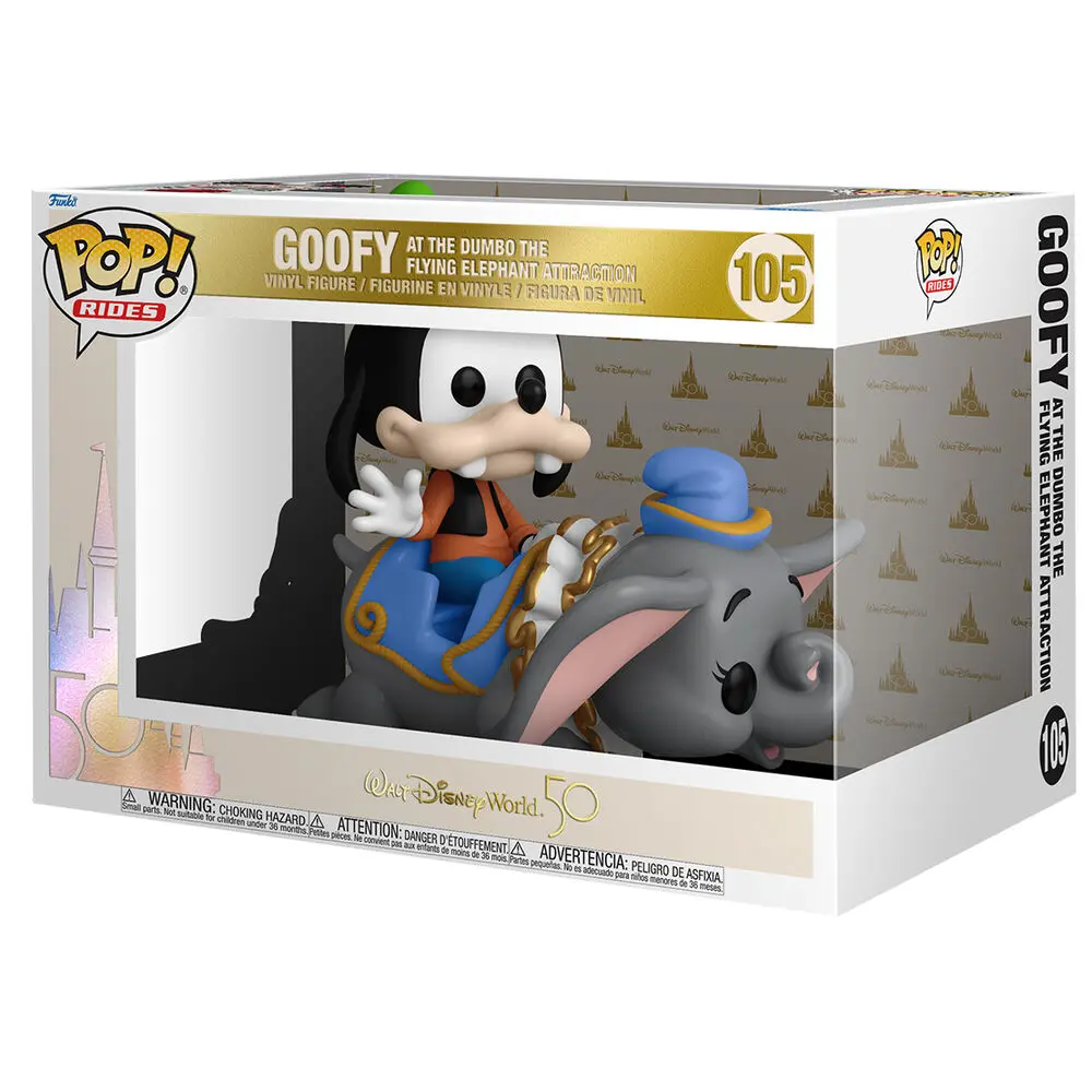 Walt Disney World 50. výročie POP! Rides Super Deluxe Vinyl Figure Dumbo s Goofym 15 cm termékfotó