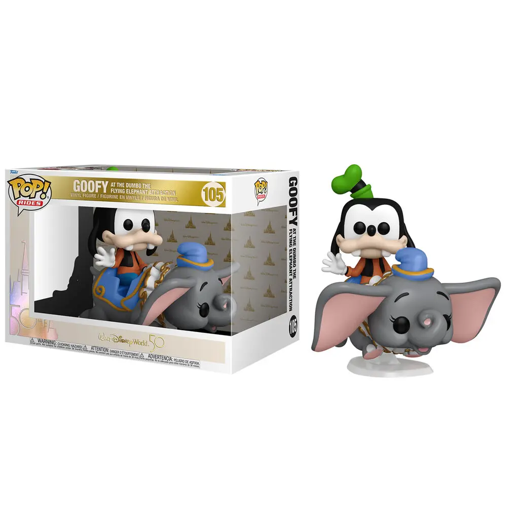 Walt Disney World 50. výročie POP! Rides Super Deluxe Vinyl Figure Dumbo s Goofym 15 cm termékfotó