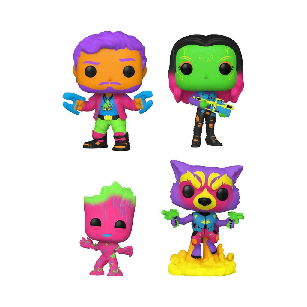 Pop! Movies: Guardian of the Galaxy Vol. 2 Blacklight 4-Pack figúrky produktová fotografia
