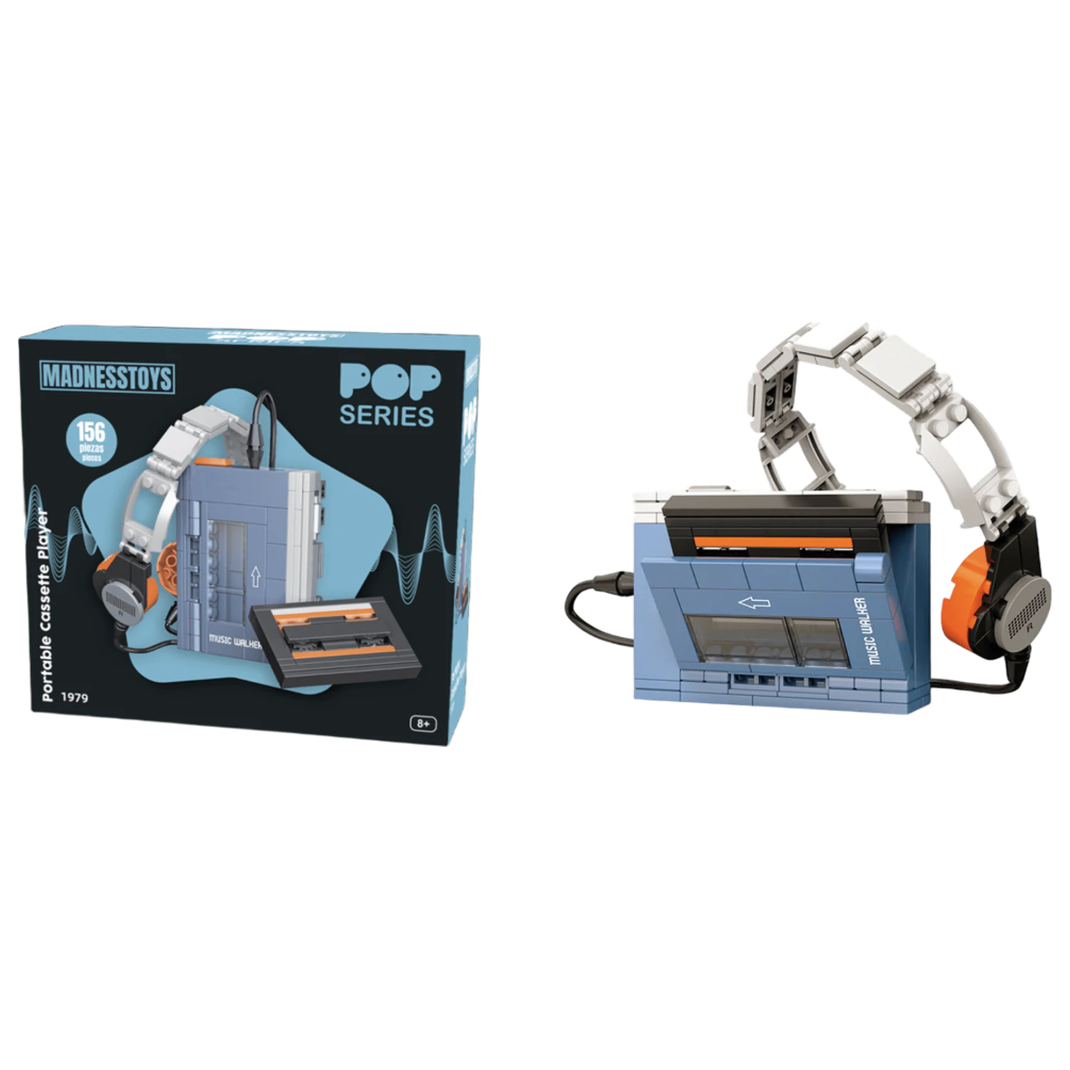 POP Series Stavebnica 1979 Walkman kazetový prehrávač 156 ks produktová fotografia