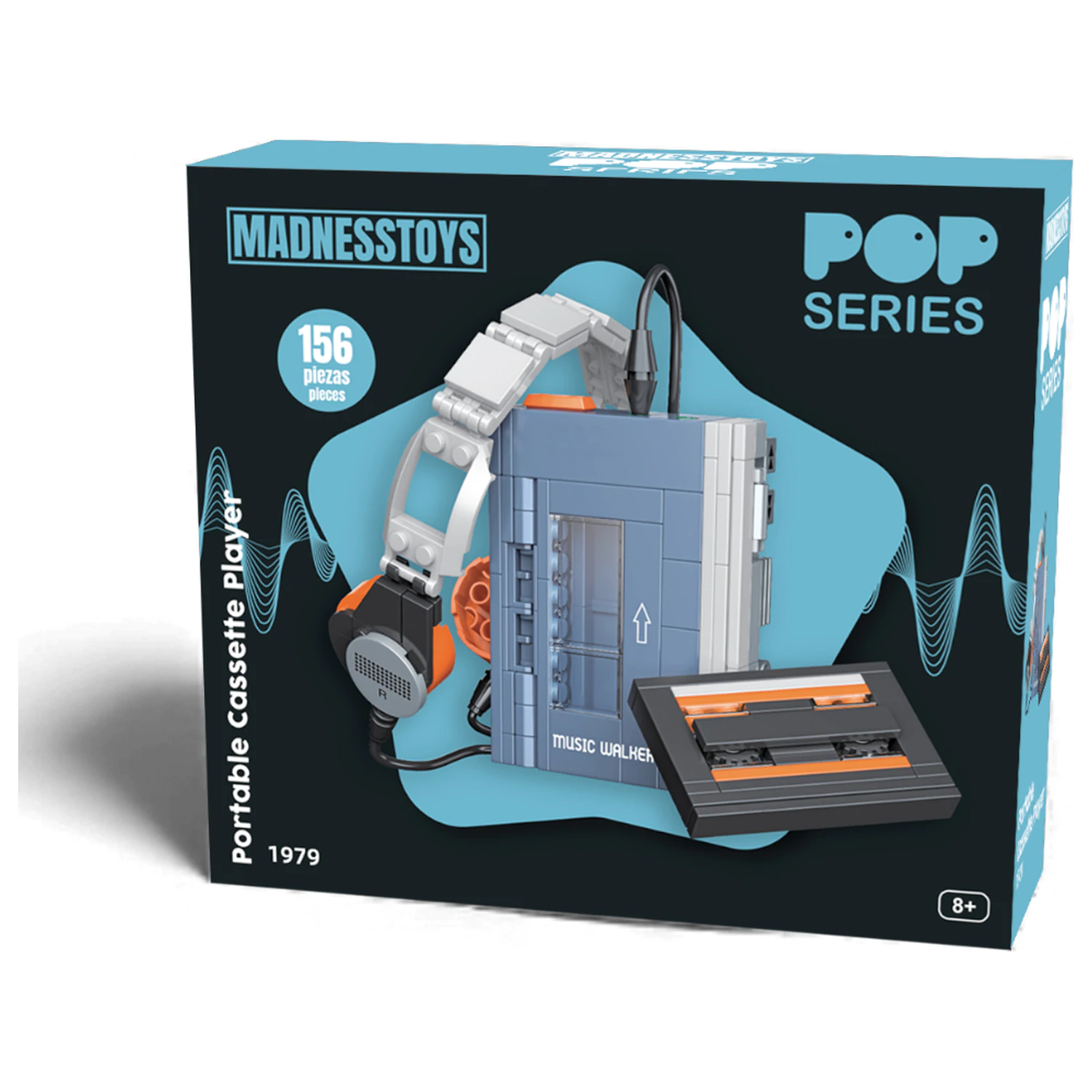POP Series Stavebnica 1979 Walkman kazetový prehrávač 156 ks produktová fotografia