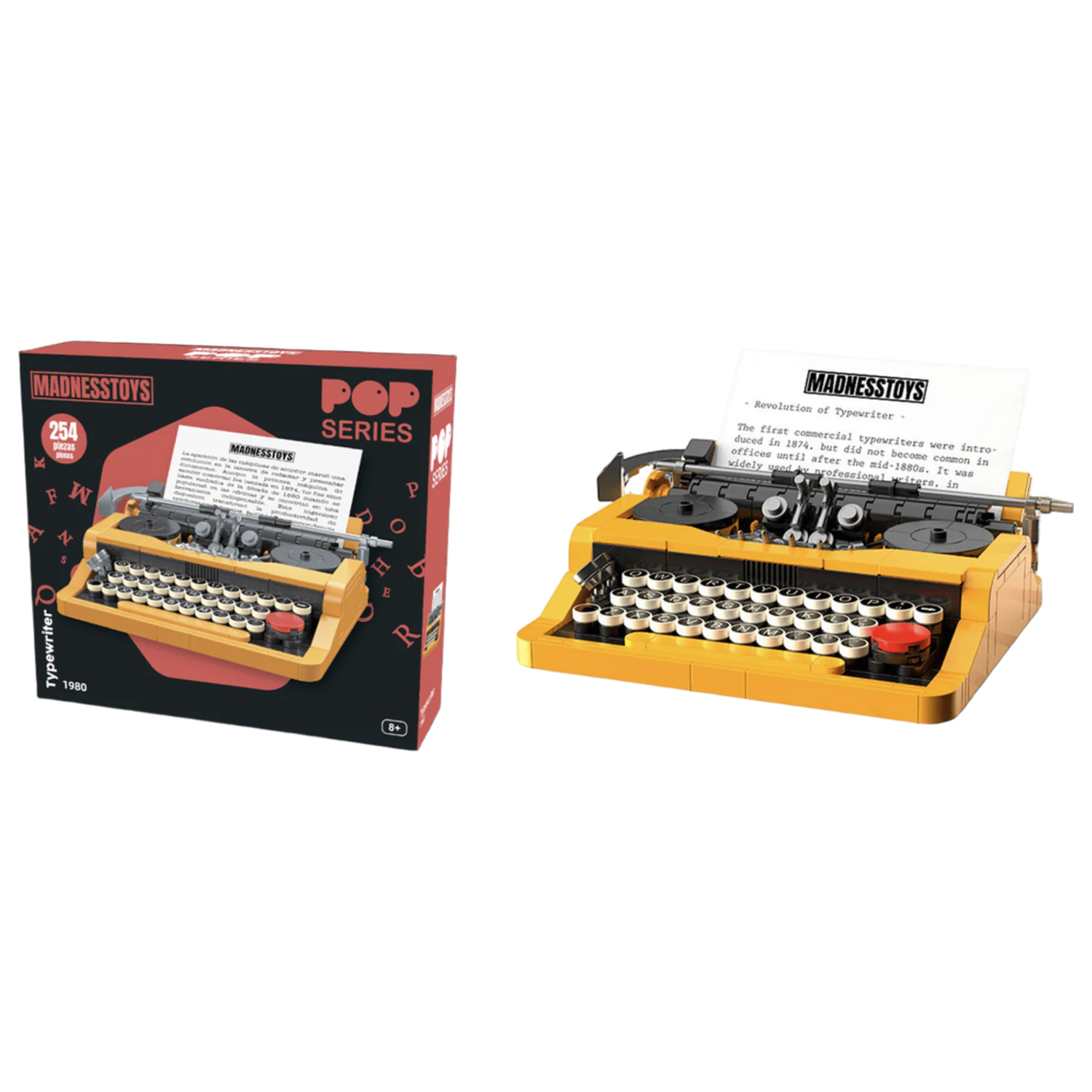 POP Series Stavebnica 1980 Typewriter 254 kusov produktová fotografia