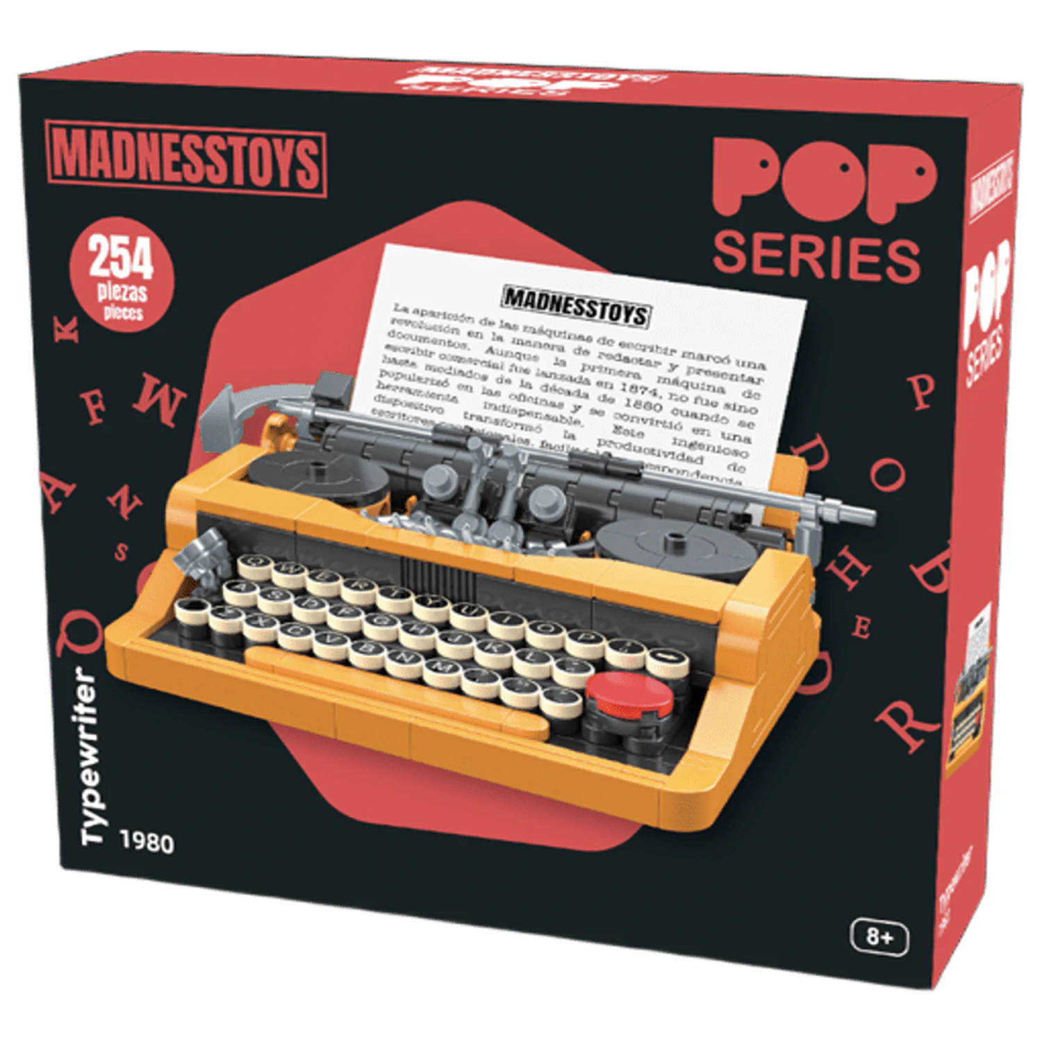 POP Series Stavebnica 1980 Typewriter 254 kusov produktová fotografia