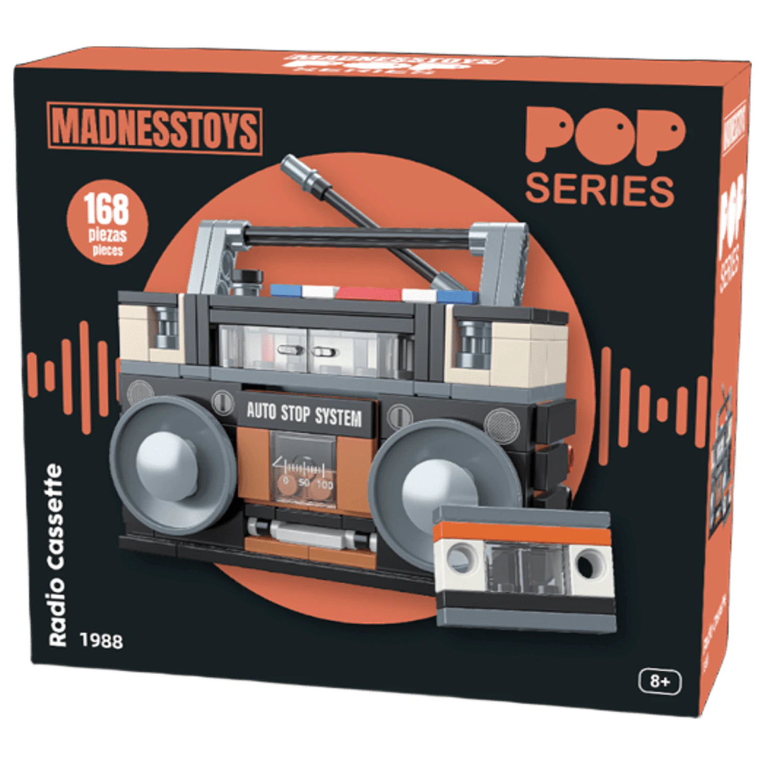 Pop Series Stavebnica 1988 Boombox rádio 168 kusov produktová fotografia