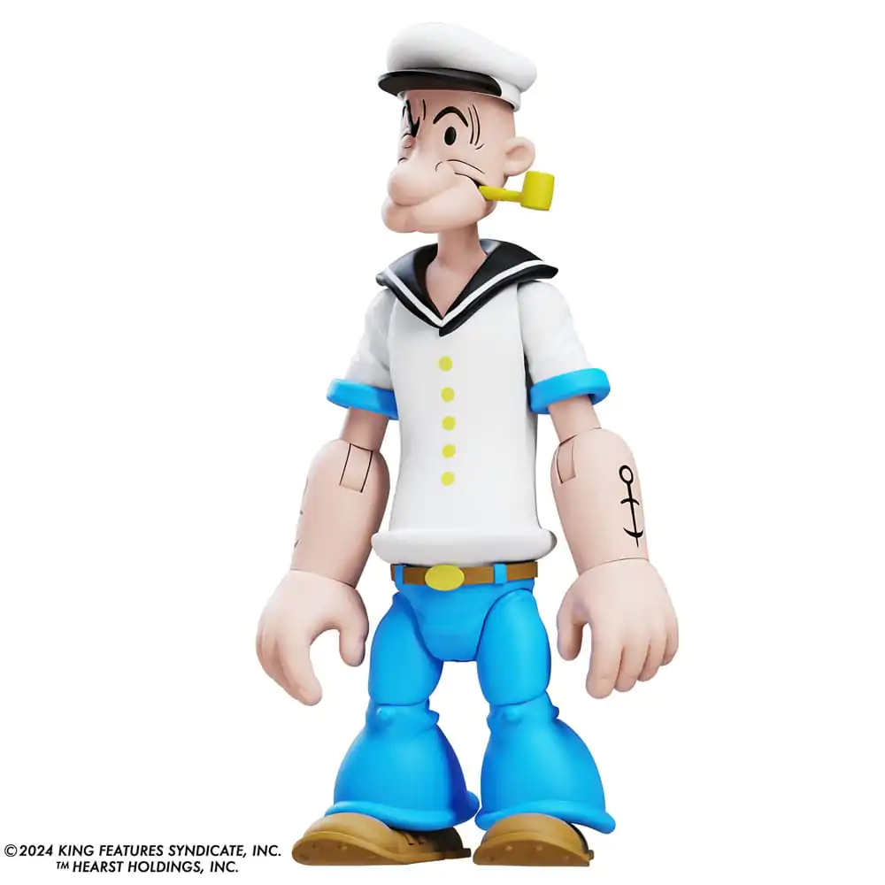 Popeye akčná figúrka 3. sorozat Popeye 1. megjelenésű fehér póló termékfotó