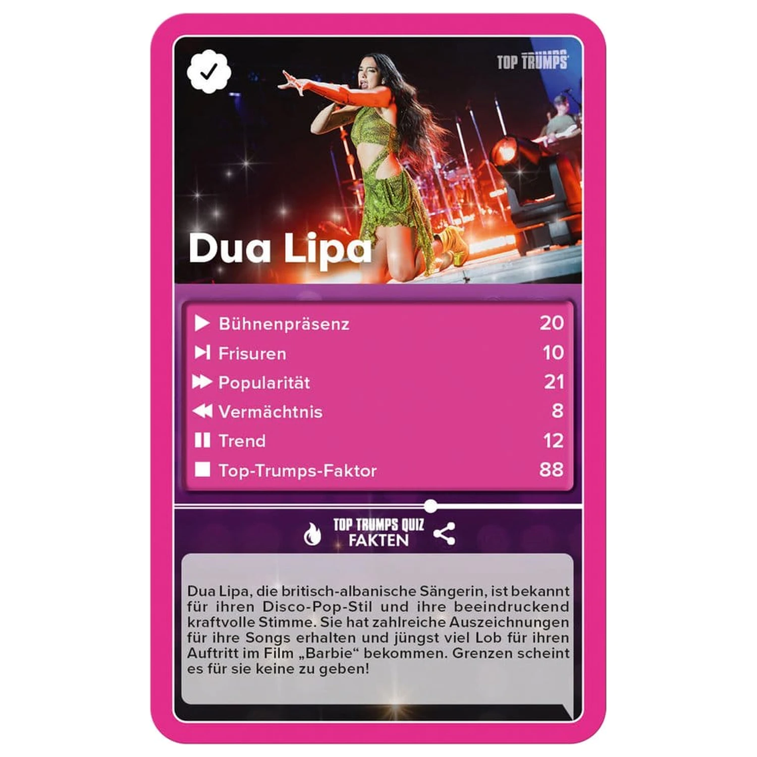 Popstars Card Game Top Trumps *Nemecká verzia* produktová fotografia