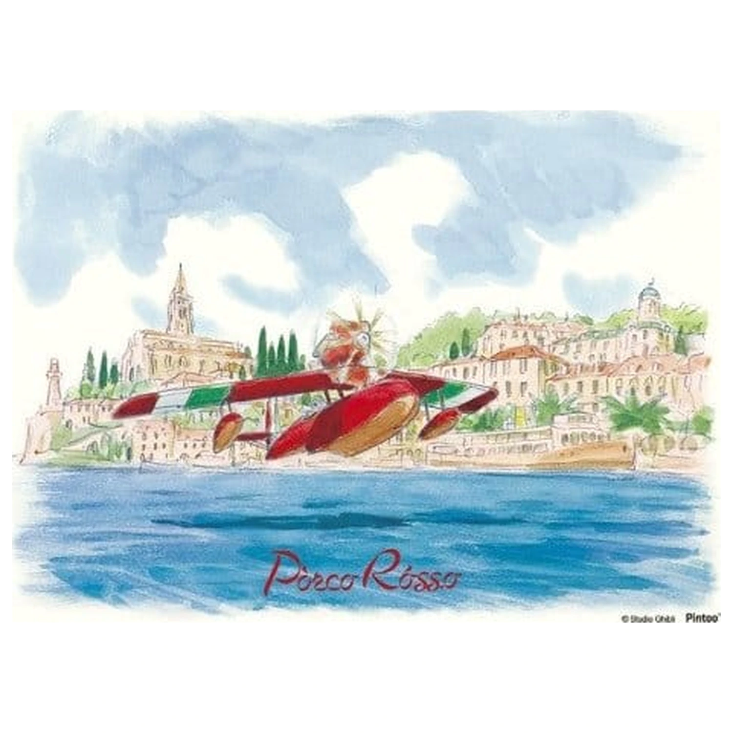 Porco Rosso Puzzle a stojan Savoia water landing (150 kusov) produktová fotografia