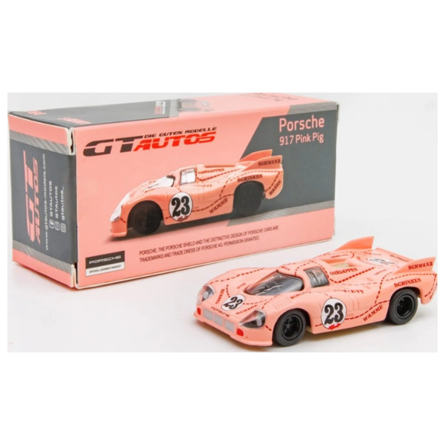 Porsche Diecast model v mierke 1/64 917/20 Pink Pig 7 cm produktová fotografia