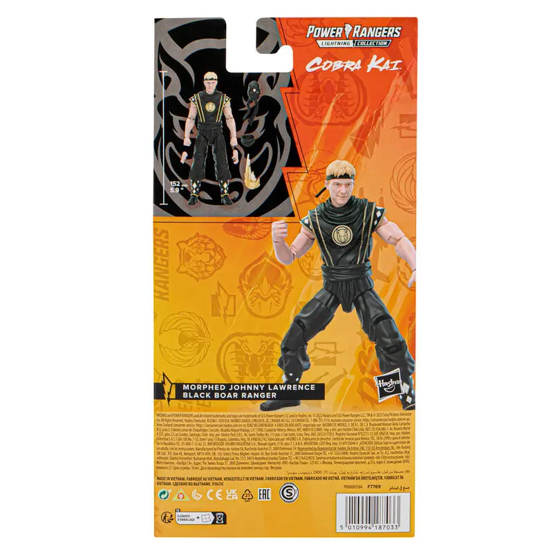 Power Rangers x Cobra Kai Lightning Collection Akčná figúrka Morphed Johnny Lawrence Black Boar Ranger 15 cm produktová fotografia