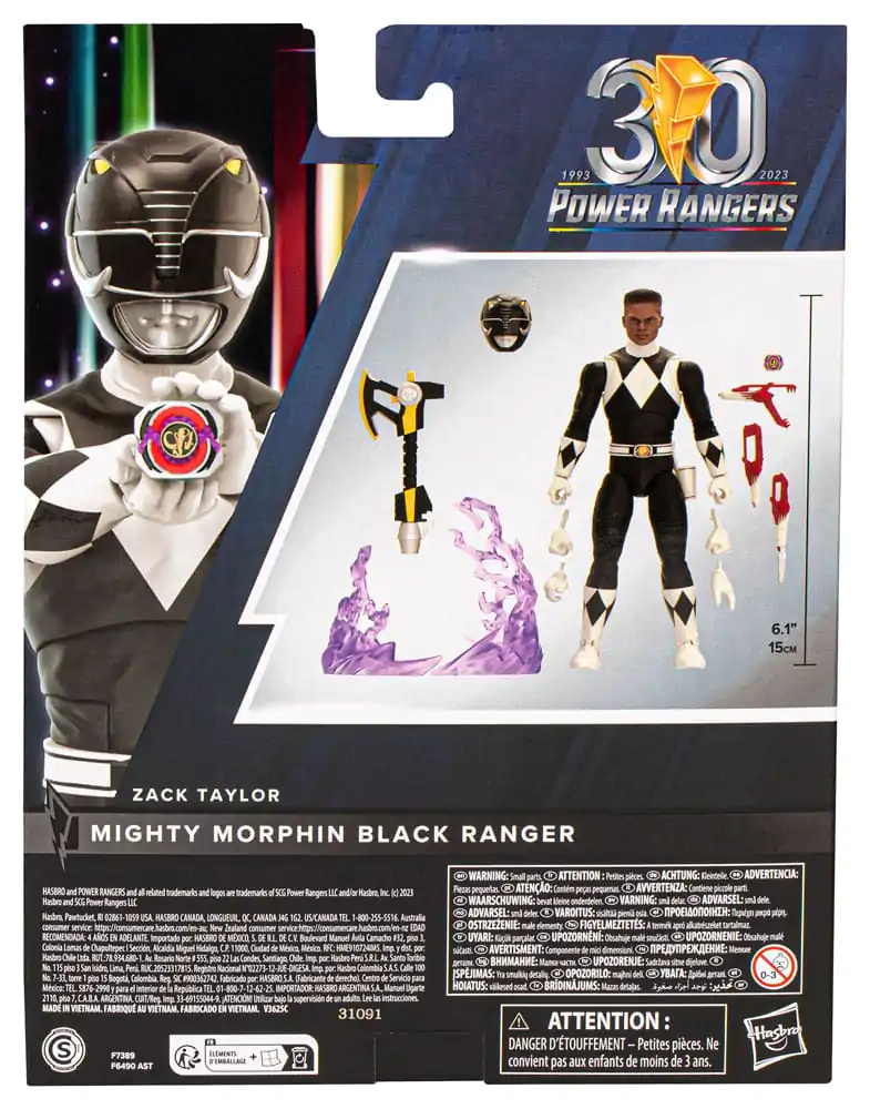 Power Rangers Lightning Collection Remastered Akčná Figúrka Mighty Morphin Black Ranger 15 cm produktová fotografia