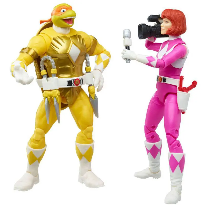Power Rangers x TMNT Lightning Collection akčné figúrky 2022 Morphed April O´Neil & Michelangelo produktová fotografia