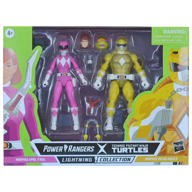 Power Rangers x TMNT Lightning Collection akčné figúrky 2022 Morphed April O´Neil & Michelangelo produktová fotografia