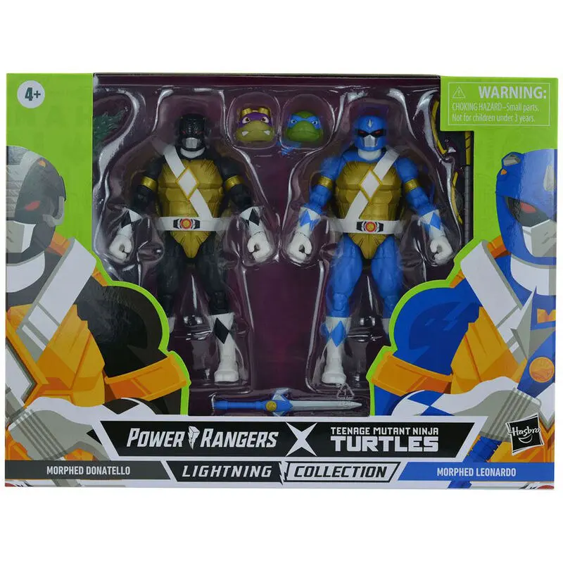 Power Rangers x TMNT Lightning Collection akčné figúrky 2022 Morphed Donatello & Morphed Leonardo produktová fotografia