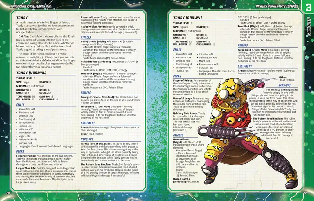 Power Rangers RPG kniha Finster's Monster-Matic Cookbook Sourcebook *Englische Version* produktová fotografia