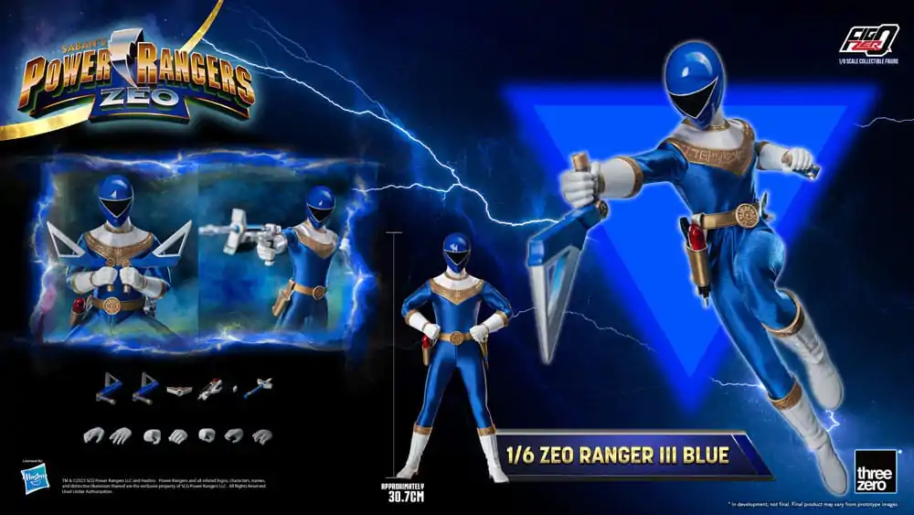 Power Rangers Zeo FigZero Akčná Figúrka 1/6 Ranger III Blue 30 cm produktová fotografia