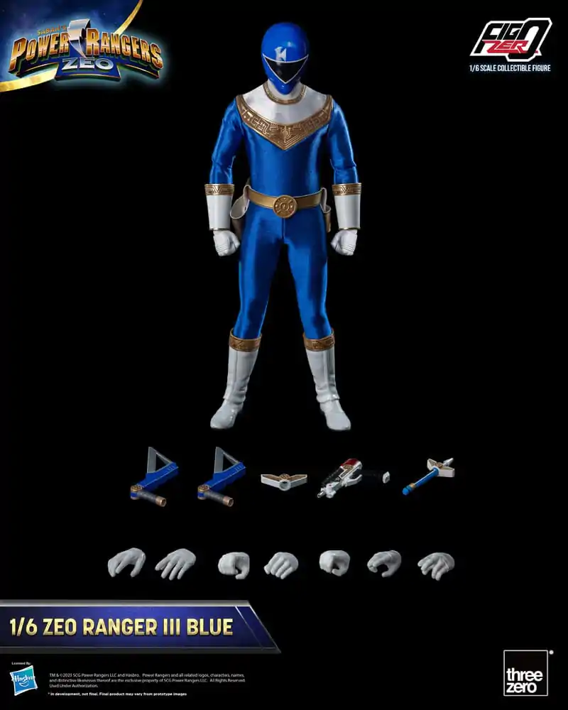 Power Rangers Zeo FigZero Akčná Figúrka 1/6 Ranger III Blue 30 cm produktová fotografia
