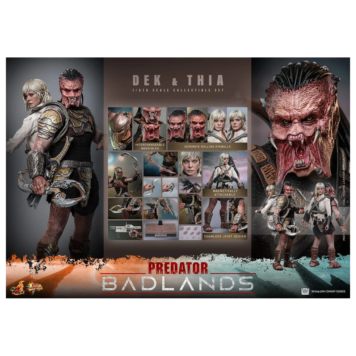 Predator: Badlands Movie Masterpiece akčná figúrka 1/6 Dek & Thia 30 cm produktová fotografia