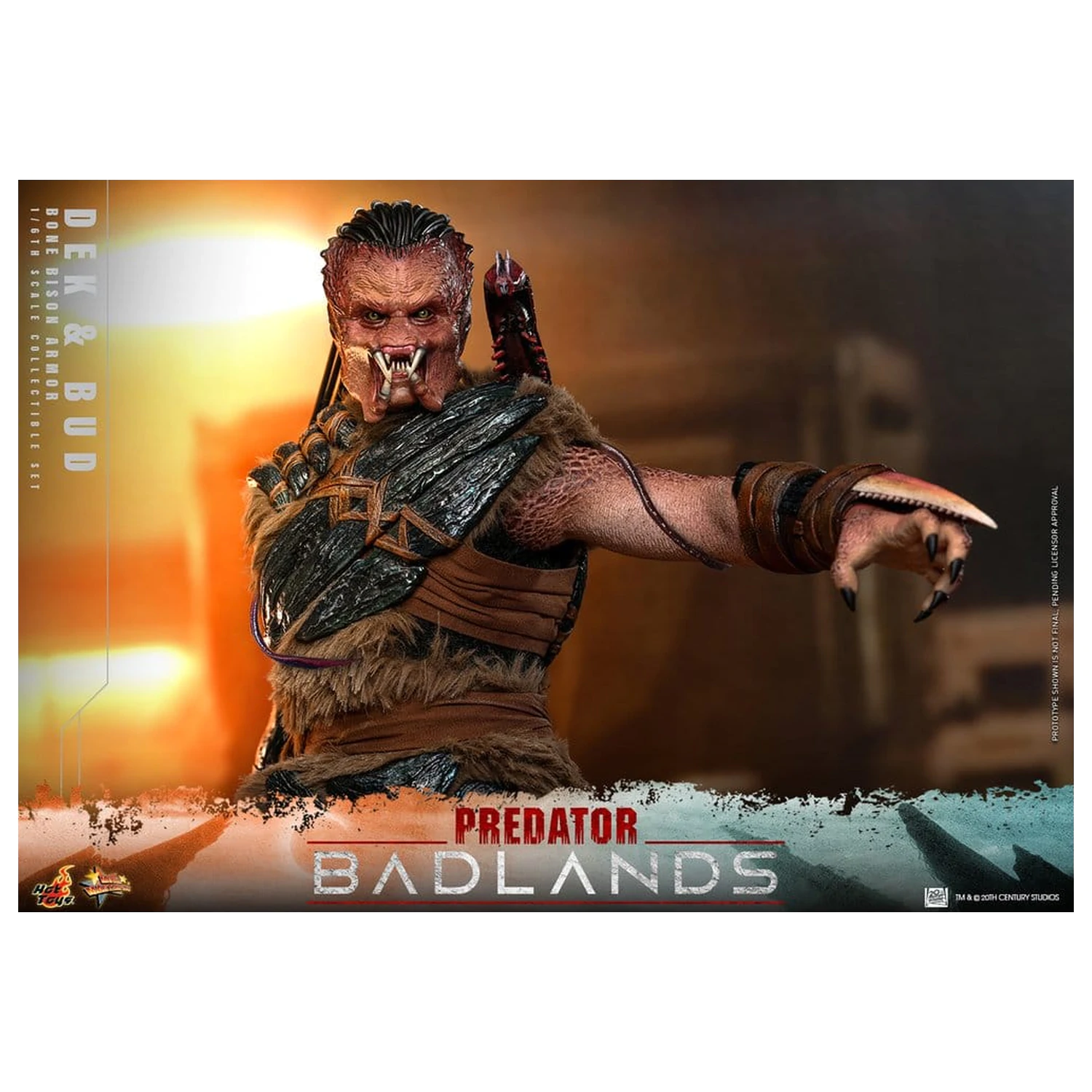 Predator: Badlands Movie Masterpiece akčné figúrky 2-balenie 1/6 Dek (Bone Bison Armor) a Bud 31 cm produktová fotografia