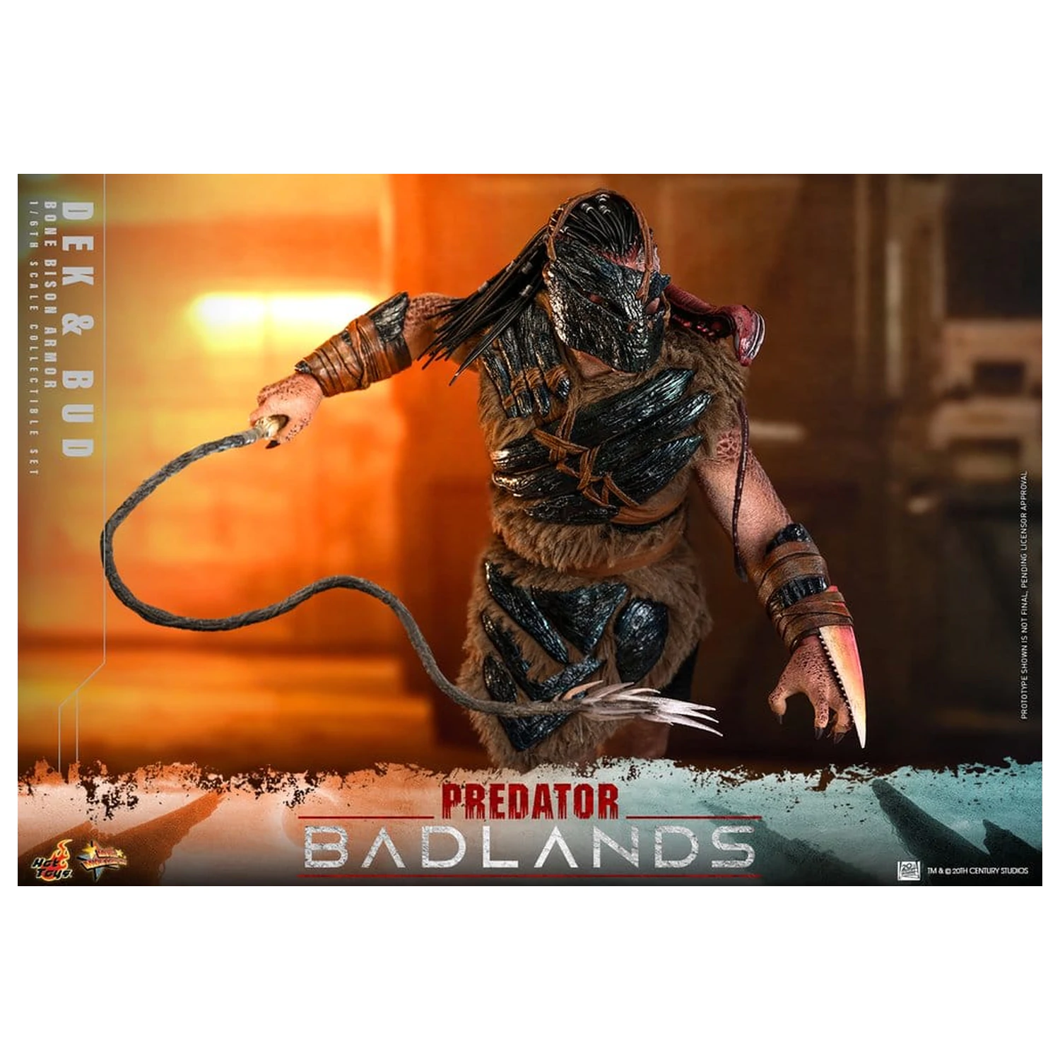 Predator: Badlands Movie Masterpiece akčné figúrky 2-balenie 1/6 Dek (Bone Bison Armor) a Bud 31 cm produktová fotografia