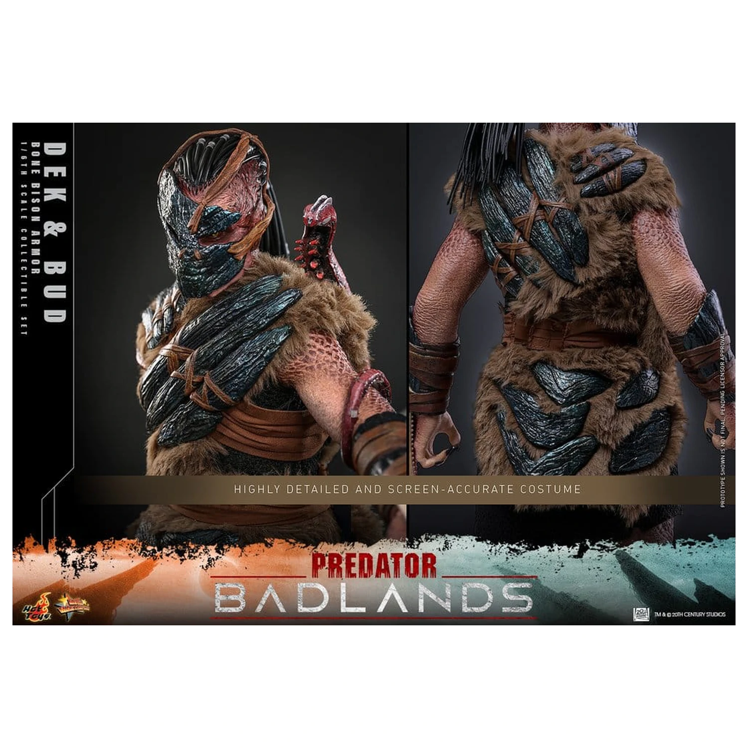 Predator: Badlands Movie Masterpiece akčné figúrky 2-balenie 1/6 Dek (Bone Bison Armor) a Bud 31 cm produktová fotografia