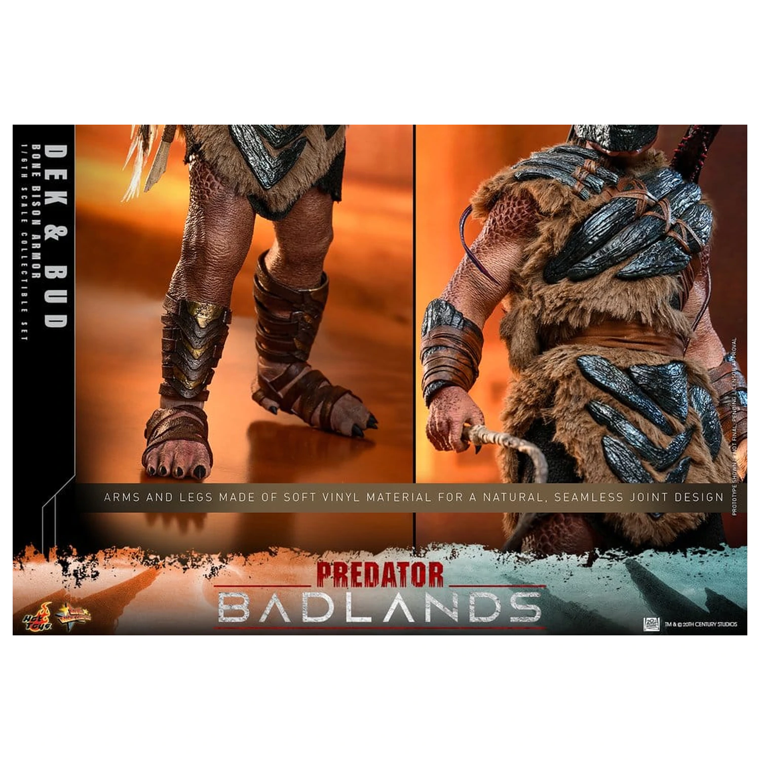 Predator: Badlands Movie Masterpiece akčné figúrky 2-balenie 1/6 Dek (Bone Bison Armor) a Bud 31 cm produktová fotografia