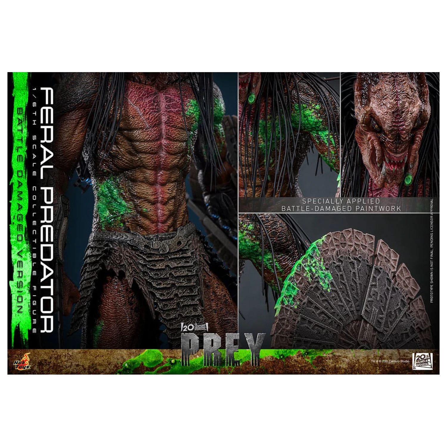 Prey Action Figure 1/6 Feral Predator (Battle Damaged Version) 37 centimetrov produktová fotografia