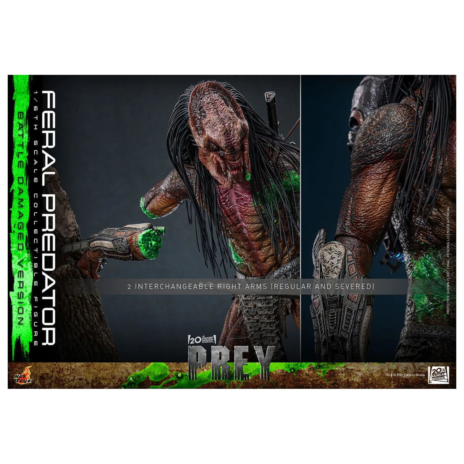 Prey Action Figure 1/6 Feral Predator (Battle Damaged Version) 37 centimetrov produktová fotografia