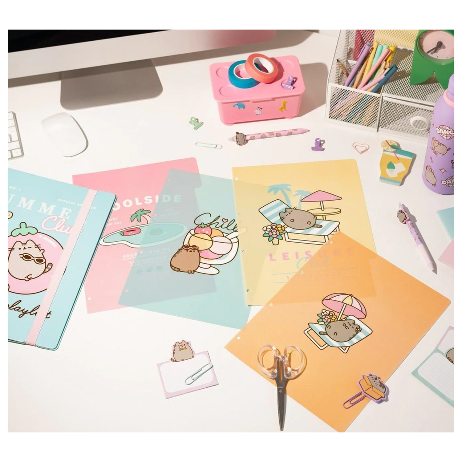Pusheen 4 krúžkový zakladač produktová fotografia