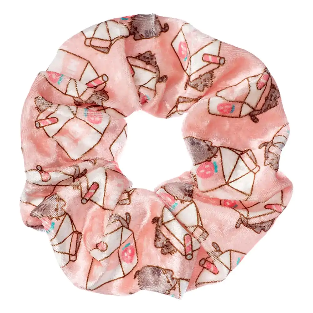 Pusheen Scrunchie na vlasy ružový kartón na džús Strawberry Milk termékfotó