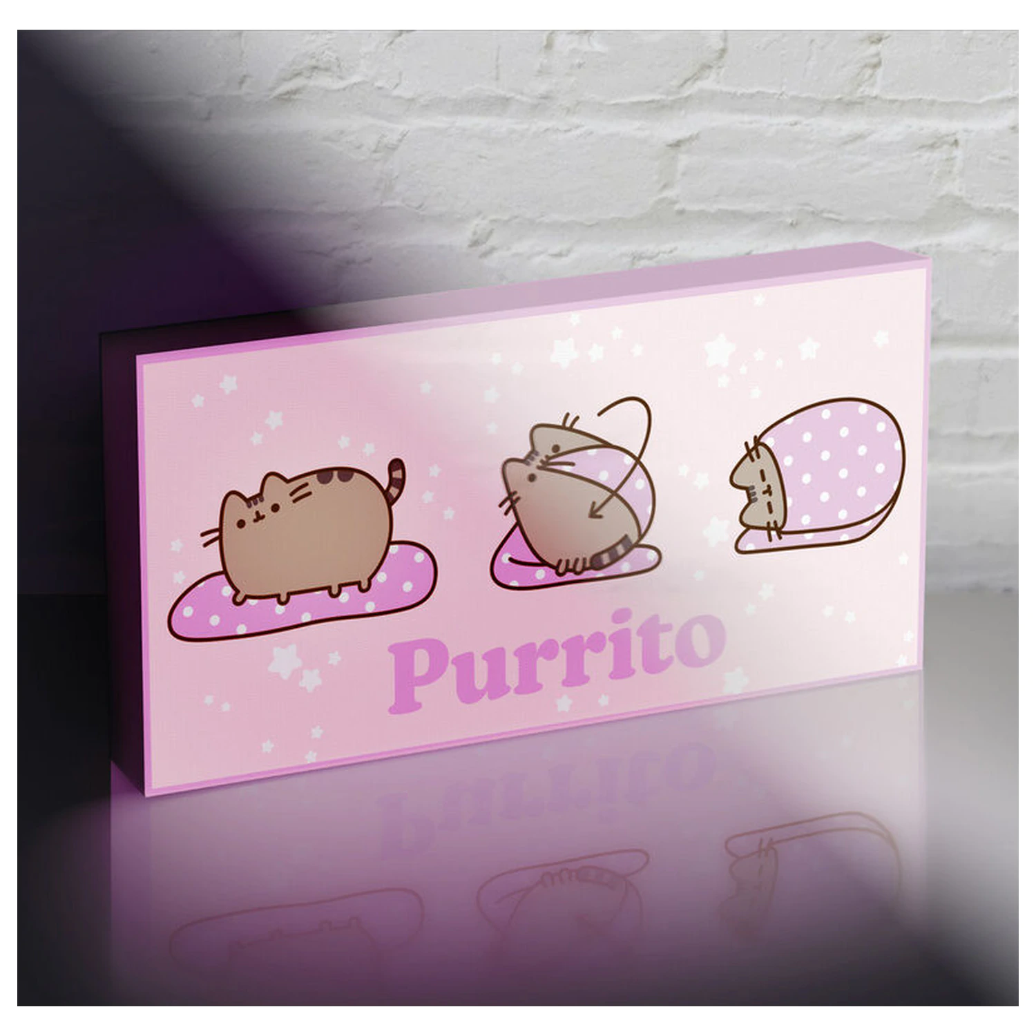 Pusheen svietiace plátno produktová fotografia