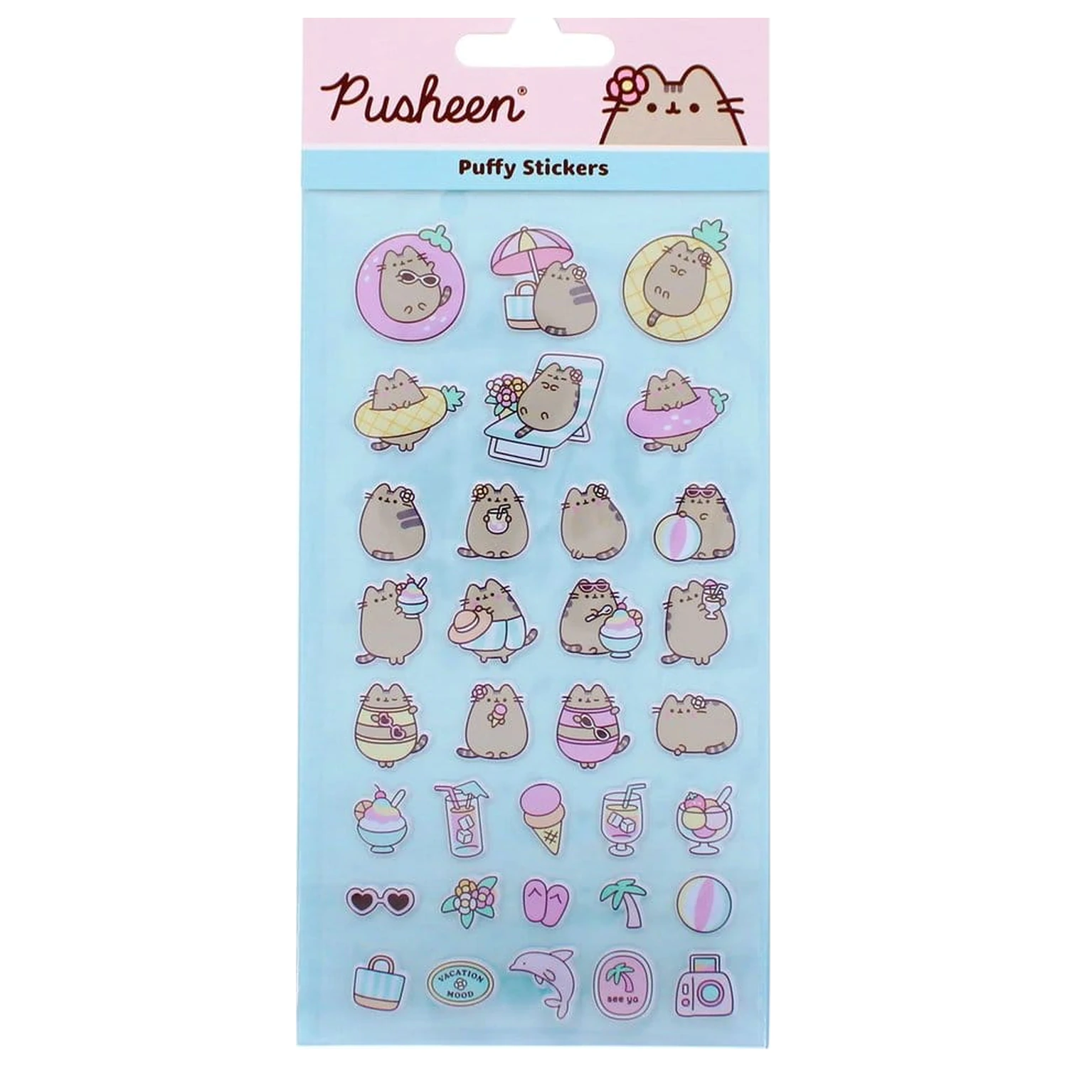 Pusheen nálepková súprava produktová fotografia