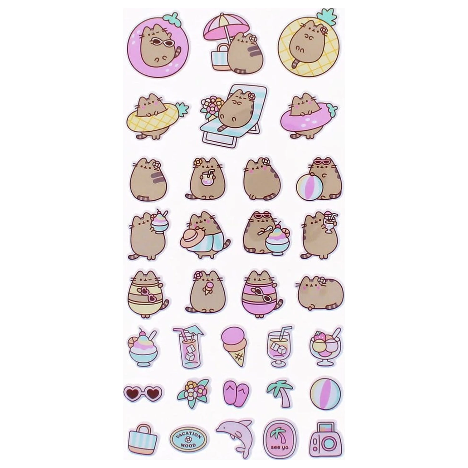 Pusheen nálepková súprava produktová fotografia