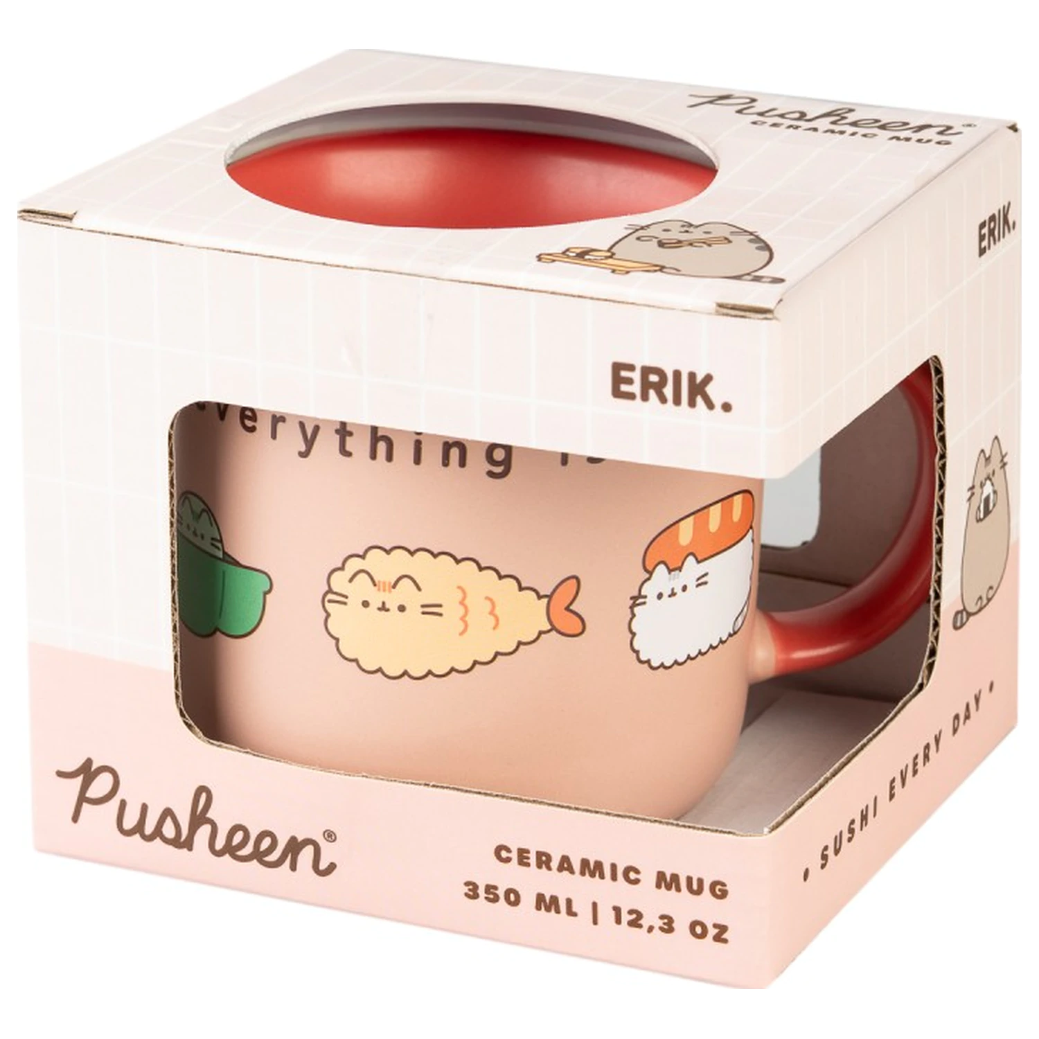 Pusheen Sushi Roll prémiový hrnček produktová fotografia